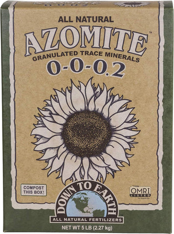 Down To Earth All Natural Fertilizers Organic Azomite Granulated Trace Minerals (0-0-0.2), 5 lb