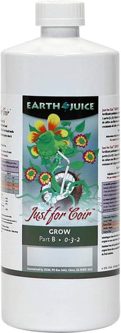 Earth Juice Just for Coir Grow Part B (0-3-2) Quart