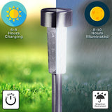 Stainless Steel Solar Powered LED Pathway Light, 6pk