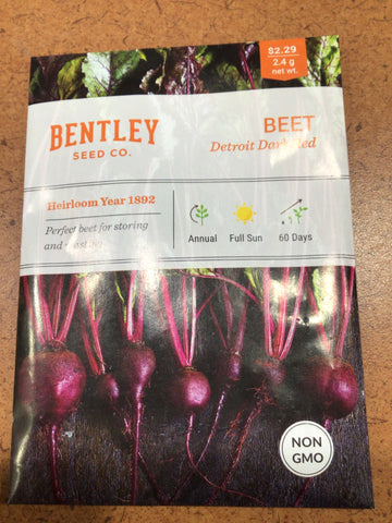 Bentley Seed Co. Beets, Detroit Dark Red Seed Packets