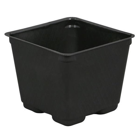 Gro Pro® Black Square Pots - Blow-Molded 4''