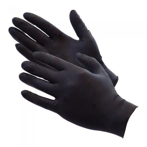 GP CRAFT BLACK NITRILE GLOVES XLARGE 100 CT